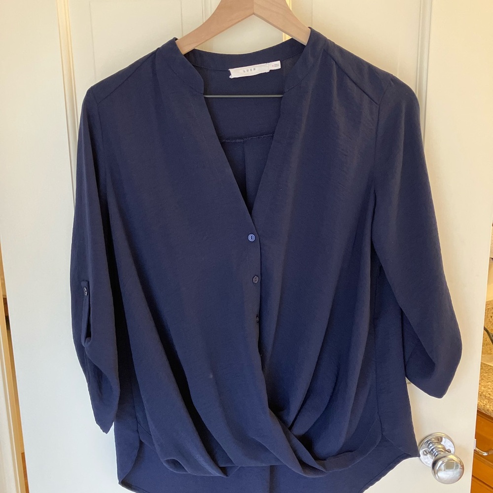 Lush Navy Blue Women's Top